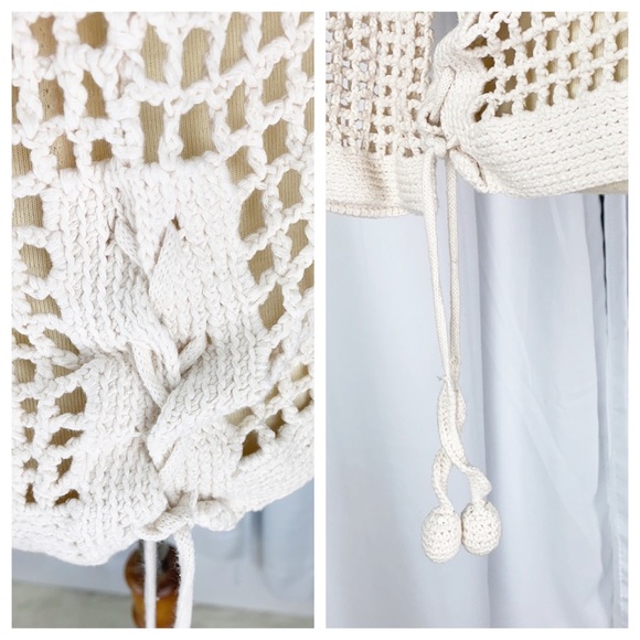 Anthro Hand Knit By Dollie Open Stitch Anchor Top - Picture 7 of 8